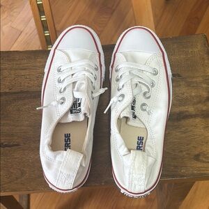 Converse White and Red Women's Sneakers